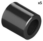 Reduktionsstuck fur Abflussrohr Ø28 mm auf Ø17 mm PE schwarz x5 Stuck