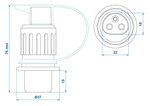 3-poliger Stecker aus PVC