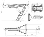 Caravan-Stutzecke 1000 kg 605 x 280 mm H: 470 mm inkl. Stabilisierungsfuß und verlangertem Ausdrehmechanismus