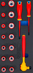 VDE-Steckschlussel- und Schraubendreher-Satz Antrieb Innenvierkant 10 mm (3/8) 17-tlg