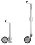 Stutzrad 570/60 mm mit großer Metallfelge und Gummireifen 220 x 65 mm, klappbar 500 kg