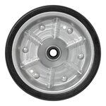 Stutzradreifen mit großer Metallfelge und Gummireifen 220 x 65 mm, 500 kg