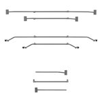 Ausziehbare Abdeckplanenstutze aus Metall 100–155 cm fur Anhangerplane