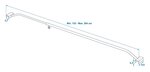 Alu-Planenbugel  ausziehbar  132-204cm  fur Anhangerplane