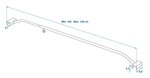 Ausziehbare Abdeckplanenstutze aus Aluminium 108–146 cm fur Anhangerplane