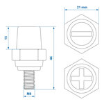 Schraubbare Batteriepole-Set (+) und (-) aus Zink M8