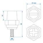 Schraubbare Batteriepole-Set (+) und (-) aus Zink M6