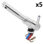 Mischarmatur Trend A 12V mit geradem Auslauf Ø27 mm Chrom x5 Stuck