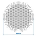 Oranger Reflektor 58 mm selbstklebend mit Grundplatte x10 Stuck