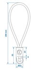 Elastische Schlaufe mit Kunststoffhaken - Set mit 10 Stuck