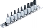 Bit-Einsatz-Satz Antrieb Innenvierkant (1/4) TS-Profil (fur Torx Plus) mit Bohrung 9-tlg