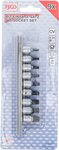 Bit-Einsatz-Satz Antrieb Innenvierkant (1/4) TS-Profil (fur Torx Plus) mit Bohrung 9-tlg
