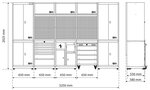 Schrankwand-System Flex Holz 5 Module