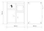 Unterschrank mit Rollenhalter und Abfallmodul