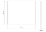 Massivholz-Arbeitsplatte 650 x 550 x 30 mm