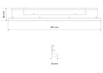 Beleuchtungsabdeckung fur LED-Elemente Eckelement 624 mm
