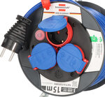 Kabeltrommel 15 m IP44 AT-N05V3V3-F 3G1,5 blau