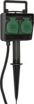 Gartensteckdose mit Erdspieß IP44 2-fach 1,4 m H07RN-F 3G1,5