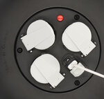 Kabeltrommel VL2-X 3-fach mit USB schwarz 10 m H05VV-F 3G1,5