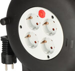 Vario-Kabelbox VL2-X 4-fach 10m H05VV-F 3G1,5 Schwarz/Hellgrau