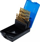 Spiralbohrer-Satz HSS-G titan-nitriert 1 - 10 mm 19-tlg.