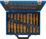 Spiral- und Stufenbohrer-Satz HSS Titan nitriert 1 - 10 mm 231-tlg