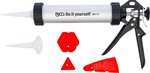 Aluminium-Kartuschenpistole mit Fugenglatter-Satz, 5-tlg