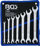 Doppel-Maulschlussel-Satz extra flach mit Ratschenfunktion SW 6 - 19 mm 7-tlg