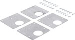 Scharnier-Reparaturplatten-Satz Edelstahl 4-tlg