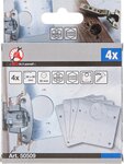 Scharnier-Reparaturplatten-Satz Edelstahl 4-tlg