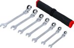Ratschenring-Maulschlussel-Satz flexible Kopfe SW 8 - 19 mm 7-tlg