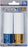 Kraft-Schoneinsatz-Satz Antrieb innenvierkant 12,5 mm (1/2) SW 17 / 19 mm 2-tlg