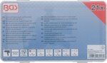 Druckluft-Stecknippel und Druckluft-Schnellkupplungs-Satz Messing 21-tlg