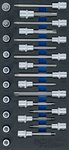 Werkzeugablage 1/3: Bit Socket Set 12,5 mm (1/2 Zoll) T-Star (für Torx) 26 Stück