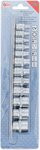 Steckschlüssel-Einsatz-Satz E-Profil Antrieb Innenvierkant 6,3 mm (1/4) (3/8) 12-tlg