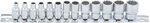 Steckschlussel-Einsatz-Satz Zwolfkant Antrieb Innenvierkant 6,3 mm (1/4) SW 4 - 14 mm 13-tlg