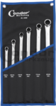 6-teiliges flaches Ringschlüssel-Set, extra lang, 10x11-22x24 mm