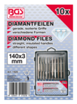 Diamantfeilen-Satz gerade 140 x 3 mm 10-tlg.