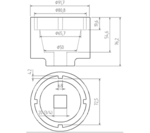 Zapfenschlüssel für Getriebeflansch für Scania 72/80 mm