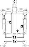 Universal-poulietrekker zweiarmigen 158mm