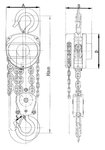 Manueller Kettenzug 5 Tonnen 3 Meter