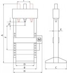 Manuelle hydraulische Presse 50t