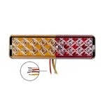 Rucklicht 12 24V 3 Funktionen 135x38mm LED mit Halter schwarz