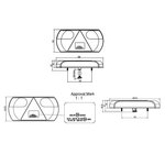 Rucklicht 6 Funktionen 296x142mm 32LED links