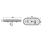 Rucklicht 6 Funktionen 323x134mm 54LED links