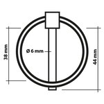 Klappsplint 6mm mit Ring x2 Stück