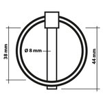 Splintbolzen 8mm mit Ring