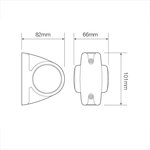Breitenleuchte 12 24V rot weiß orange 101x82mm LED