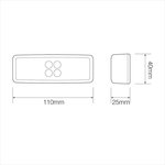 Begrenzungsleuchte 12 24V rot 110x40mm LED