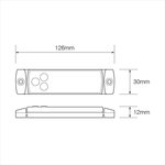 Positionsleuchte 12/24V rot 126x30mm LED